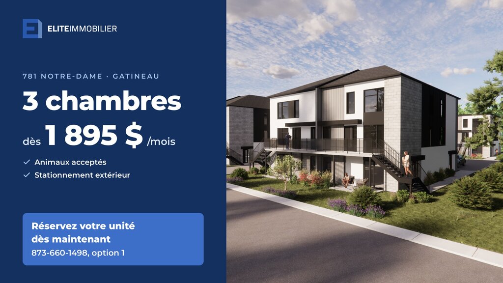 Condo   5½- 781 rue Notre Dame, Gatineau (Gatineau)