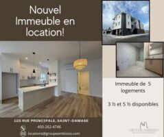 Appartement 3½ - 125, rue Principale, Saint-Damase