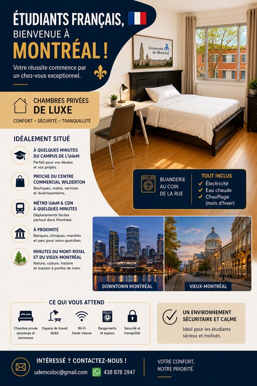 Chambre & Colocation   6½- 2945 ave Brighton, Côte-des-Neiges/Notre-Dame-de-Grâce (Montréal)
