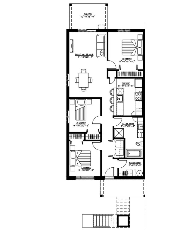 Appartement 
               -  rue Clarisse-Leblond, Sainte-Claire