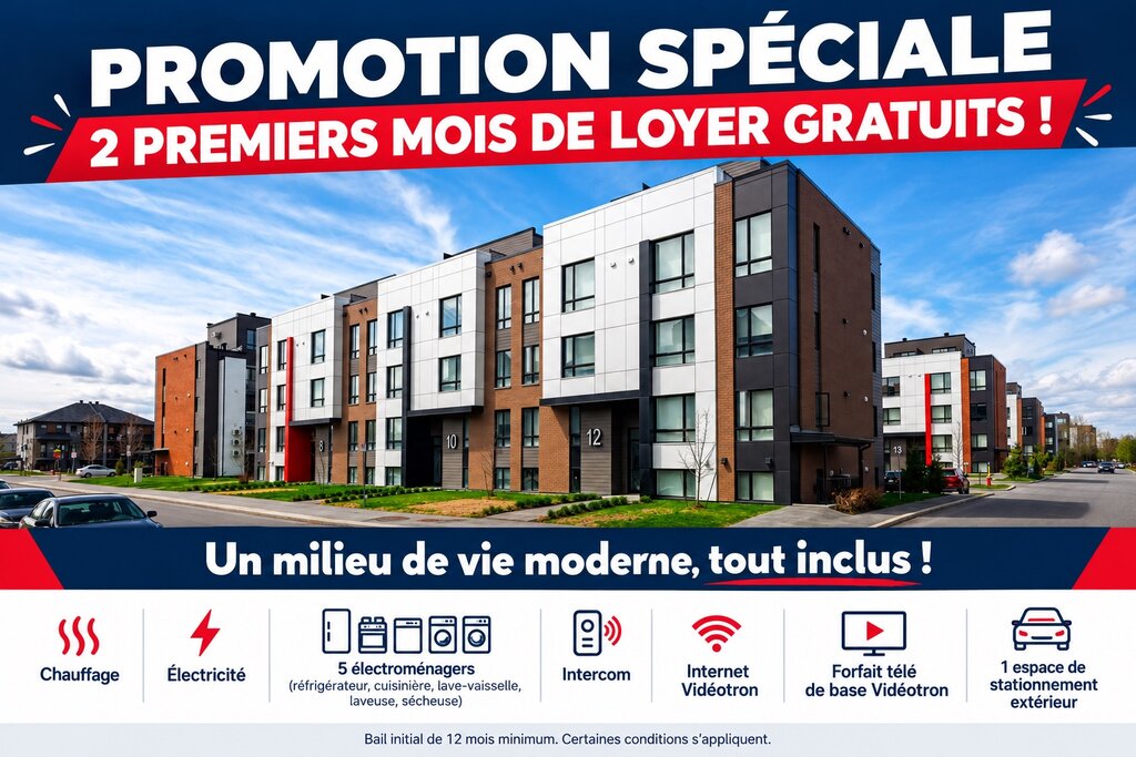 Appartement   4½- 12 rue Marjorie-D.-Shackelton, app. 402, Aylmer (Gatineau)