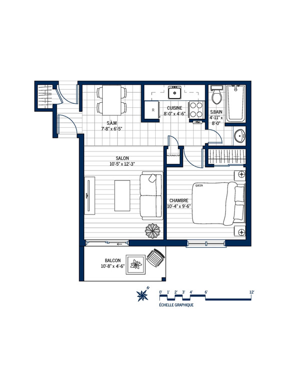 Appartement   3½- 2396 rue jean-durand, Sainte-Foy/Sillery/Cap-Rouge (Québec)