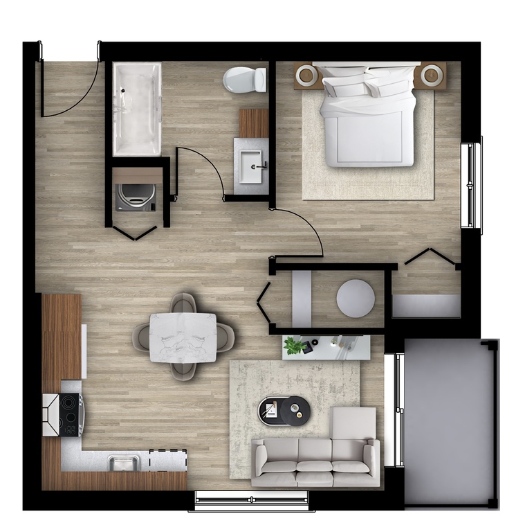 Appartement 
                4½- 82 rue Levesque , Magog
