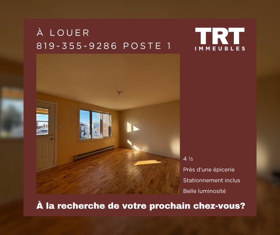 Appartement 
                4½- 10e rue, Val-d'Or