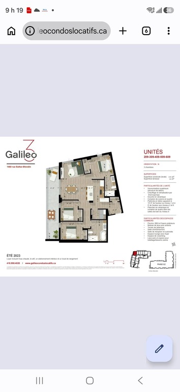 Condo   5½- 1460 Rue Esther Blondin, Sainte-Foy/Sillery/Cap-Rouge (Québec)