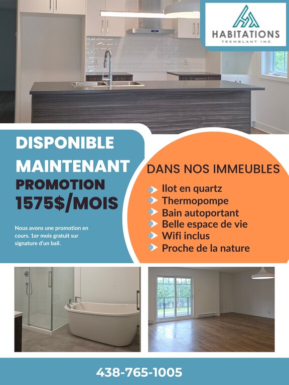 Appartement 
                4½- 600 rue Cadieux, Mont-Tremblant
